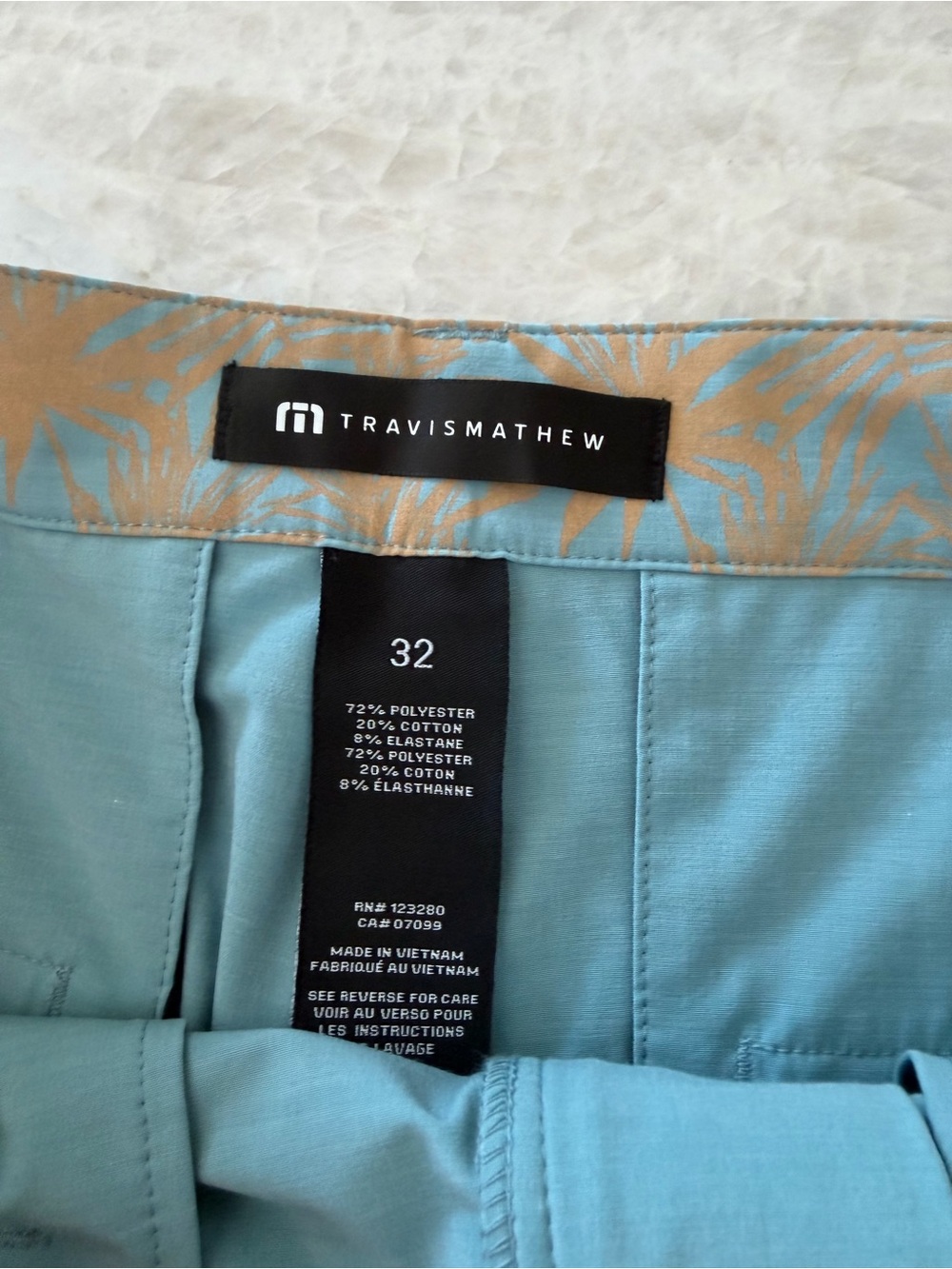 Travis Mathew Palm Tree Golf Shorts - Picture 4 of 4